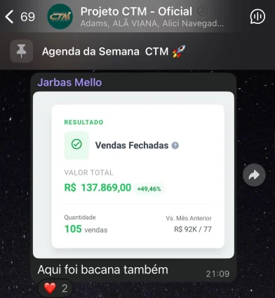 Resultado compartilhado por aluno AFACOM