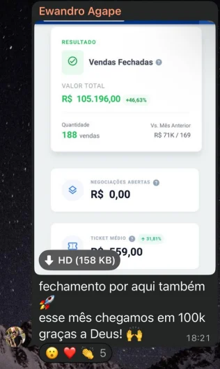 Resultado compartilhado por aluno AFACOM